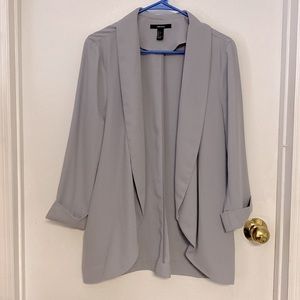 Gray drape blazer